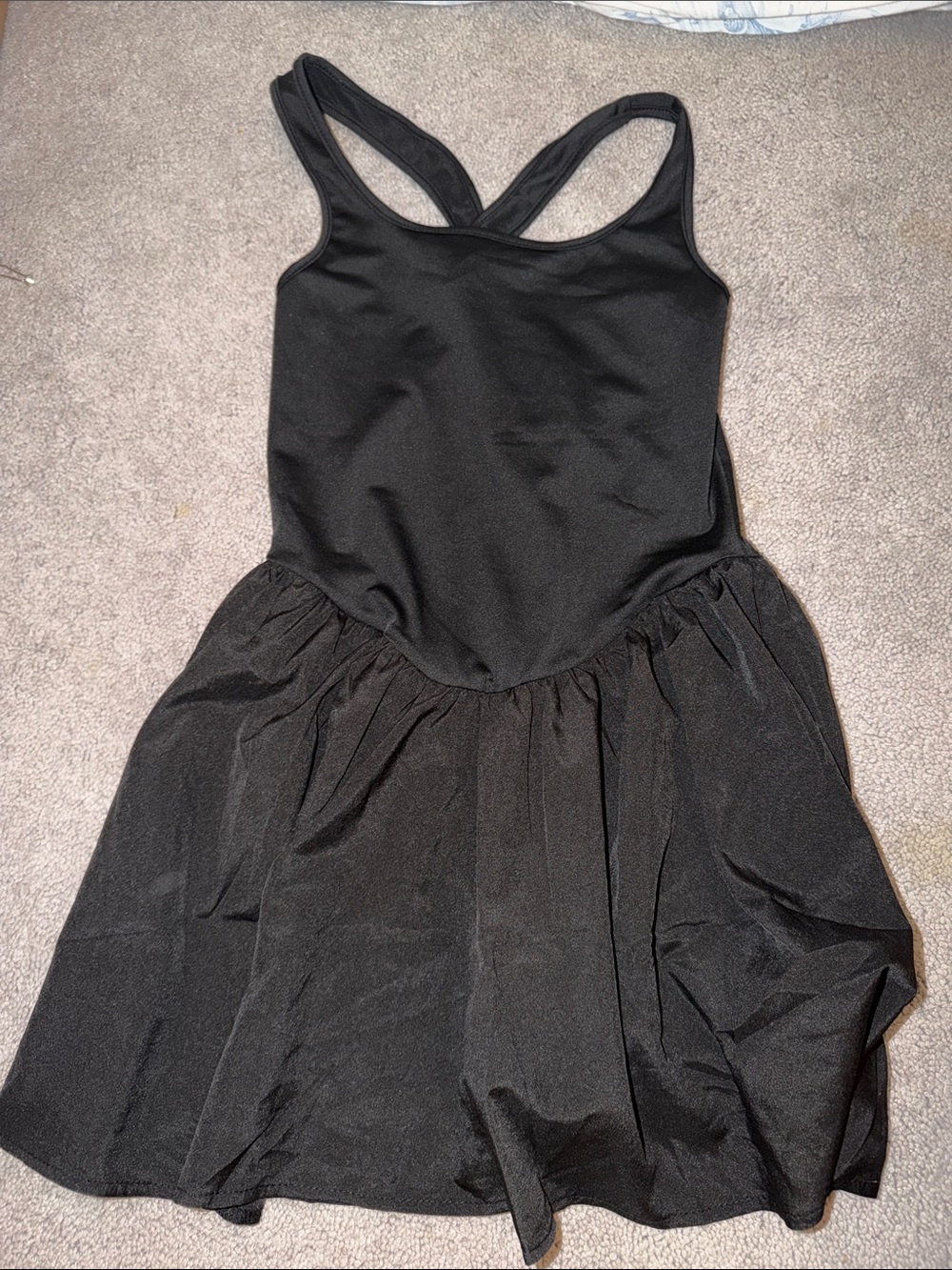 Classic Black Tank Dress with Skort
